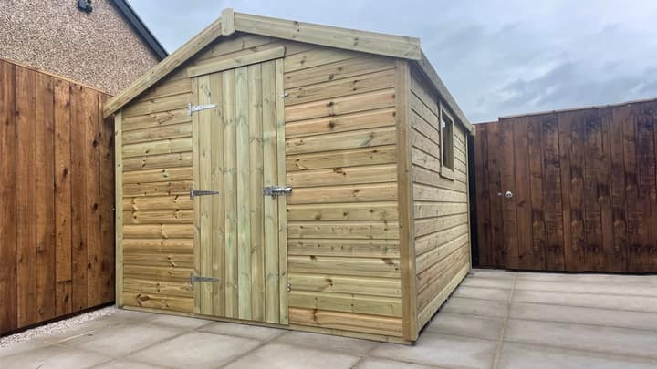 Timber garden shed